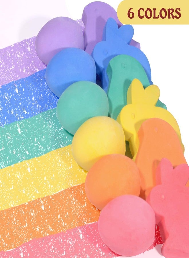 FELIZROCA 18PACK Easter Sidewalk Chalk Bulk Easter Basket Gifts, Easter Eggs Bunny Rabbit Shaped Chalks Colorful Art Chalk Set - Image 4